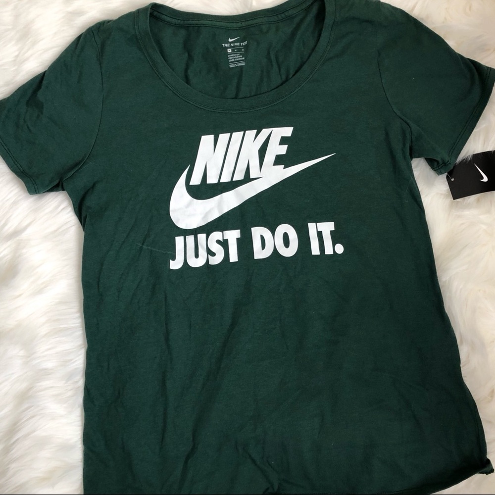 Nike Tee Just Do It Green NWT Athletic Top